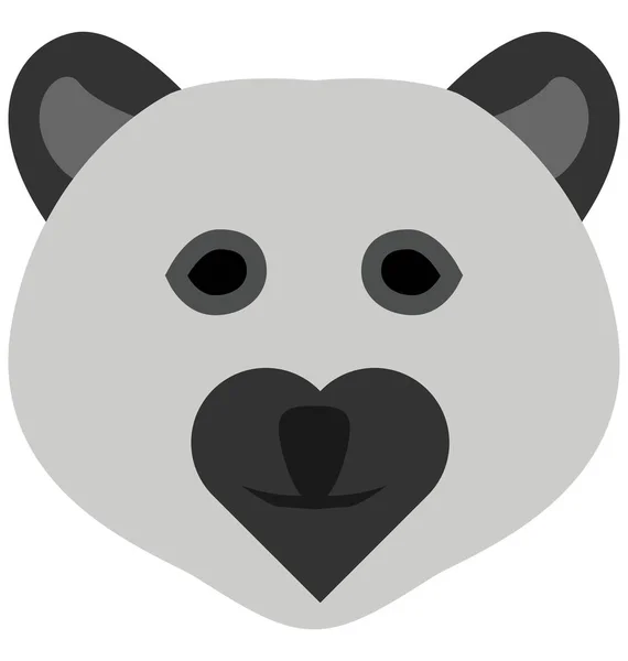 Medvěd Medvídek Tvář Vektorové Ikony — Stockový vektor