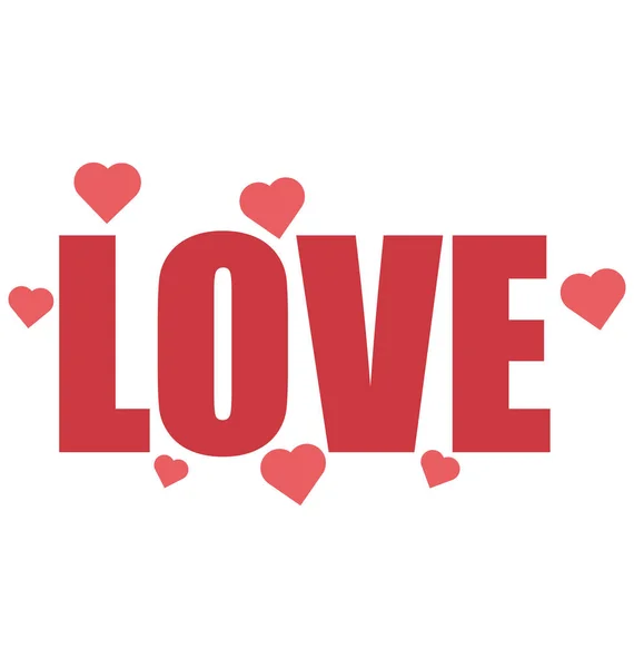 Heart Shape Hearts Love Text Vector Icon — Stock Vector