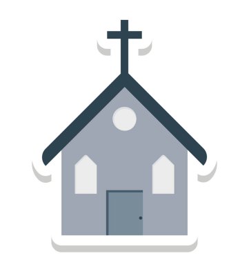 church, building Vector Icon clipart