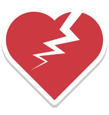 kırık kalp, ayrılık vektör simgesi