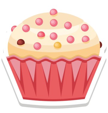 kurabiye, cupcake vektör simgesi