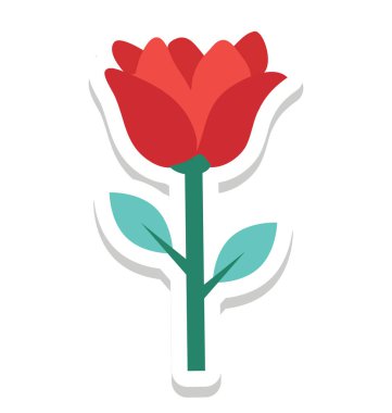 Rosebud, çiçek vektör simgesi