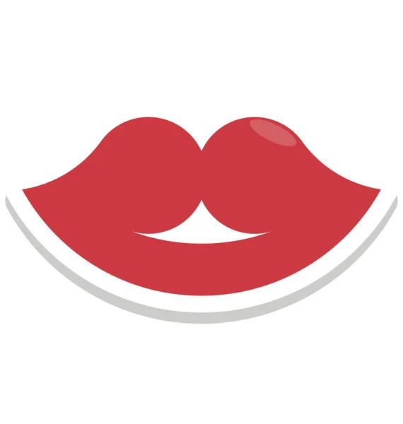 Lippen Weibliche Lippen Vektor Symbol — Stockvektor