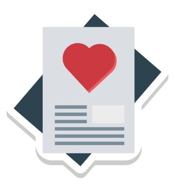 posta seviyorum, düzenlenebilir vektör simge tebrik seviyorum