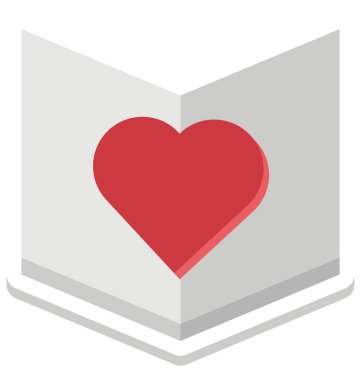 kartı, Sevgililer düzenlenebilir vektör simgesi