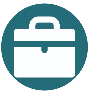 İş evrak çantası'nı iki izole ve düzenlenebilir glif vektör simge renk