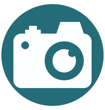 Kamera iki renk glif vektör simgesi izole ve düzenlenebilir