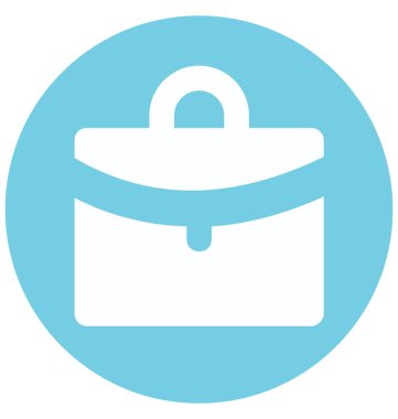 Evrak Çantası'nı iki izole ve düzenlenebilir glif vektör simge renk