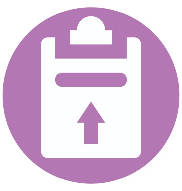 Yukarı ok pano iki izole ve düzenlenebilir glif vektör simge renk