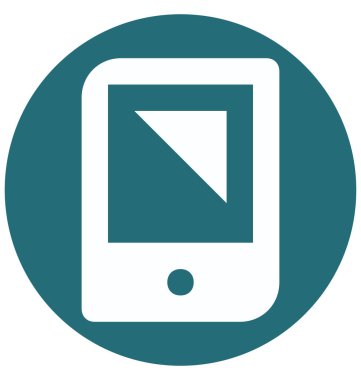 Mobil düzeni iki izole ve düzenlenebilir glif vektör simge renk