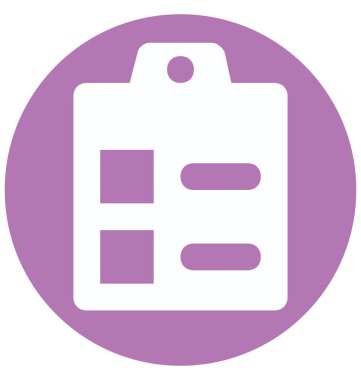 Denetim listesi iki izole ve düzenlenebilir glif vektör simge renk