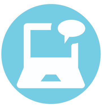 Internet Chat iki renk glif vektör simge izole ve düzenlenebilir