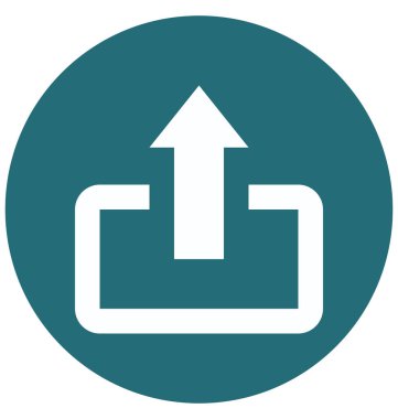 Yukarı ok iki izole ve düzenlenebilir glif vektör simge renk