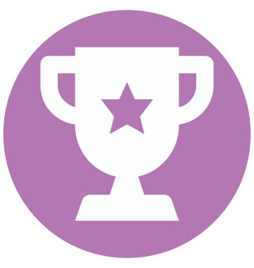 Kupa iki izole ve düzenlenebilir glif vektör simge renk