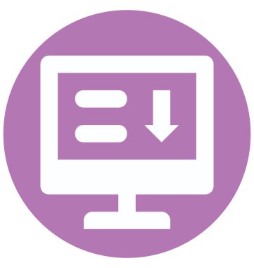 Bilgisayar ağ iki renk glif vektör simge izole ve düzenlenebilir