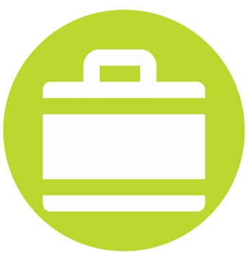 Portföy iki izole ve düzenlenebilir glif vektör simge renk