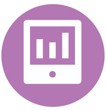 Online grafik iki renk glif vektör simgesi izole ve düzenlenebilir