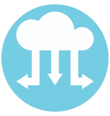Cloud Computing iki renk glif vektör simge izole ve düzenlenebilir