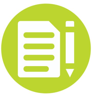 Kağıt kalem iki renk glif vektör simgesi izole ve düzenlenebilir