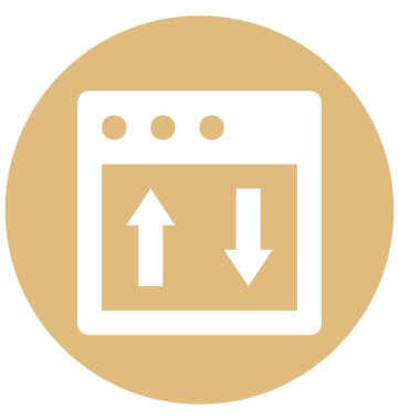 Sol sağ okların iki izole ve düzenlenebilir glif vektör simge renk