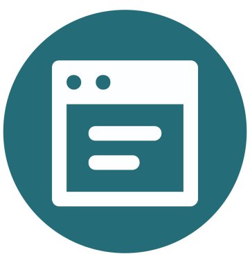 Web şablonu iki izole ve düzenlenebilir glif vektör simge renk