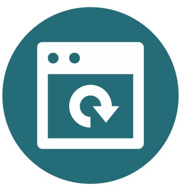 Sunucu eşitleme iki renk glif vektör simgesi izole ve düzenlenebilir