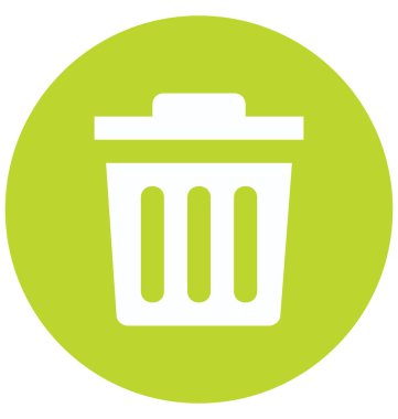 Çöp kovası iki izole ve düzenlenebilir glif vektör simge renk