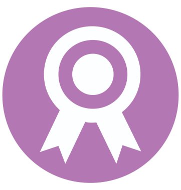 Rozeti iki renk glif vektör simge izole ve düzenlenebilir