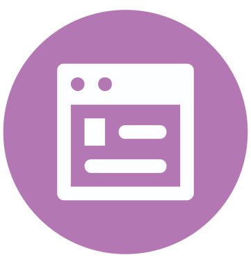 Web şablonu iki izole ve düzenlenebilir glif vektör simge renk