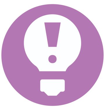 Fikir ilgi iki izole ve düzenlenebilir glif vektör simge renk