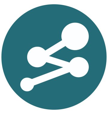  Bağlantı ve paylaşım işareti iki renk glif vektör simge izole ve düzenlenebilir