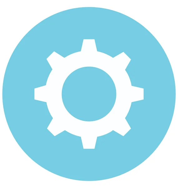 Gear Two Colors Glyph Vector Icono Aislado Editable — Vector de stock