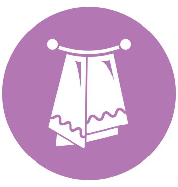 Havlu izole vektör simge düzenlenebilir