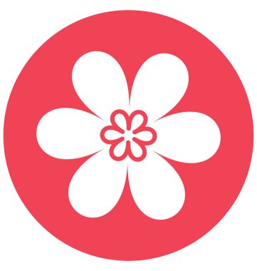 Çiçek ayrı tut moduyla vektör simge düzenlenebilir