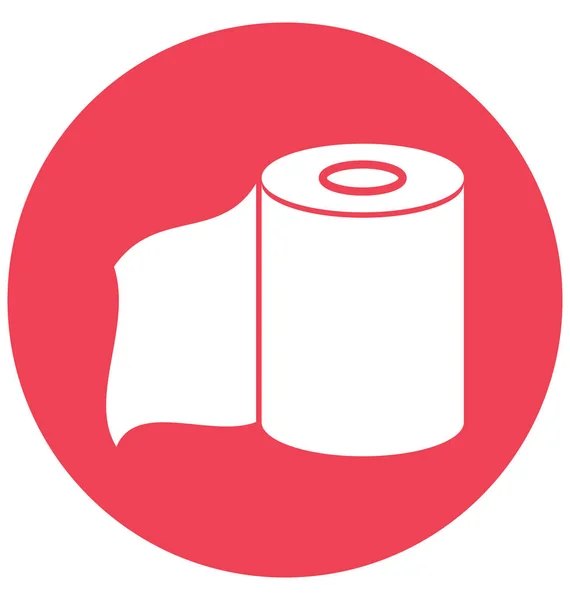 Tissue Roll Isolate Vector Icon Editable — Stock Vector