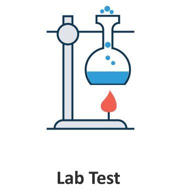 Laboratuvar deney izole ve teknoloji için simge vektör