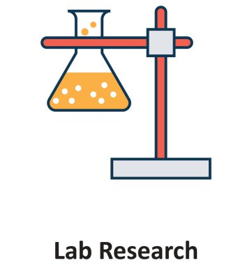 Laboratuvar deney izole ve teknoloji için simge vektör