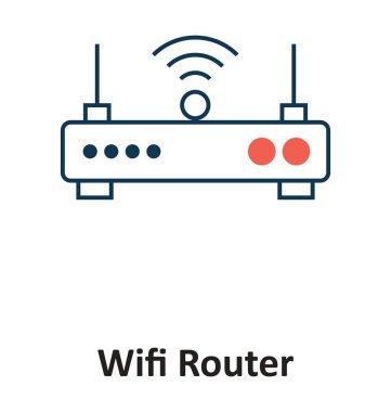 WiFi yönlendirici izole ve teknoloji için simge vektör