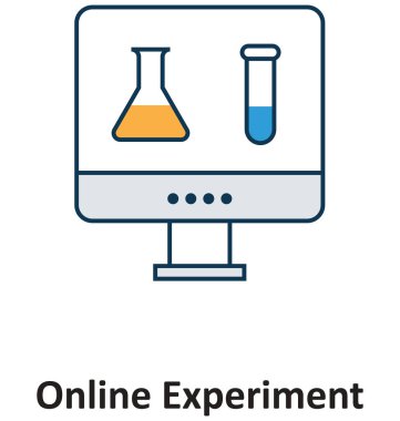 Online deneme izole ve teknoloji için simge vektör