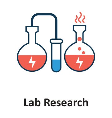 Laboratuvar deney izole ve teknoloji için simge vektör