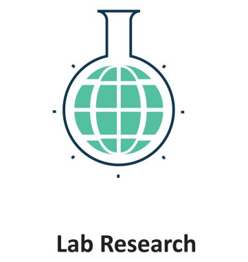 Flask yerkürenin izole ve teknoloji için simge vektör