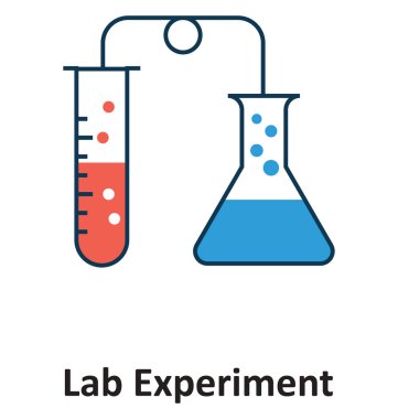 Laboratuvar deney izole ve teknoloji için simge vektör