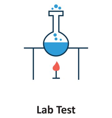 Laboratuvar deney izole ve teknoloji için simge vektör