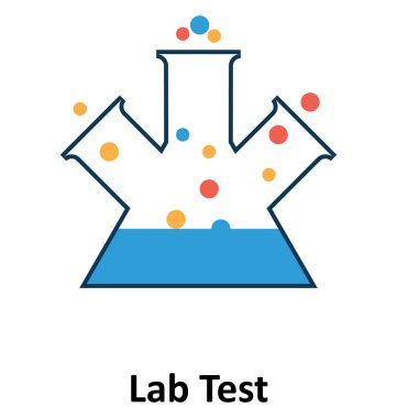 Laboratuvar deney izole ve teknoloji için simge vektör