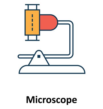 Mikroskop izole ve teknoloji için simge vektör