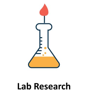 Laboratuvar deney izole ve teknoloji için simge vektör