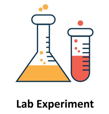 Laboratuvar deney izole ve teknoloji için simge vektör