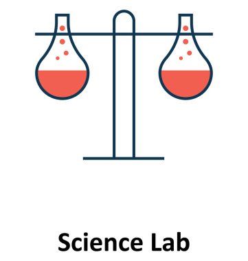 İki Test tüpleri izole ve teknoloji için simge vektör