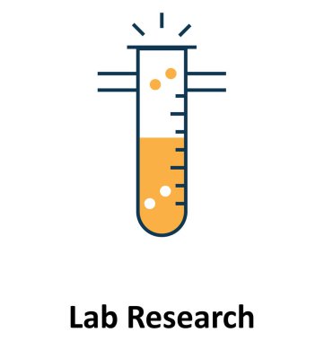 Laboratuvar deney izole ve teknoloji için simge vektör