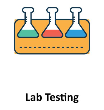 İzole laboratuvar test ve teknoloji vektör simgesi